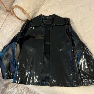 Vintage patent leather jacket